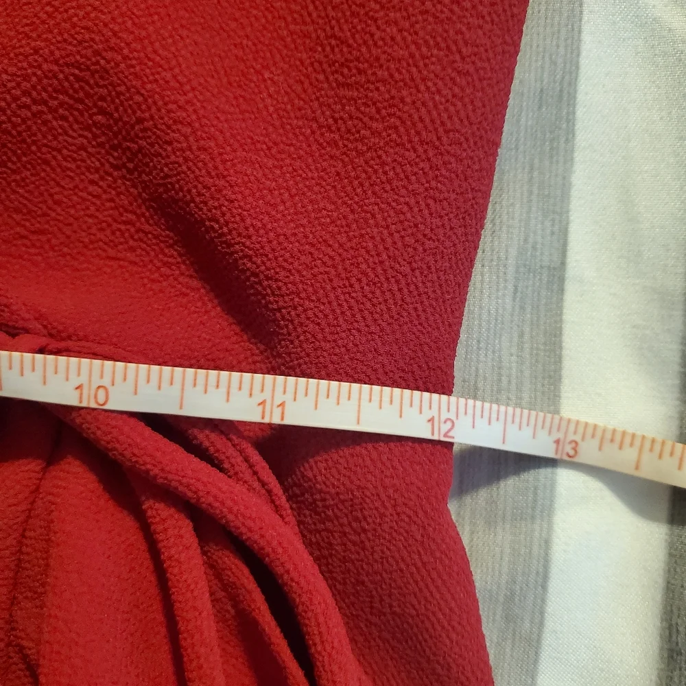 Monteau Girl Girl's Ruffle Faux Wrap Dress‎ in Red Size 12